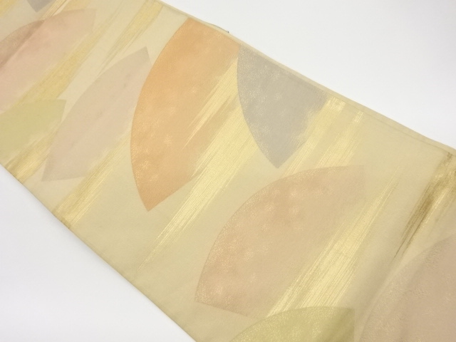 JAPANESE KIMONO / VINTAGE FUKURO OBI / WOVEN MIST & JIGAMI PATTERN
